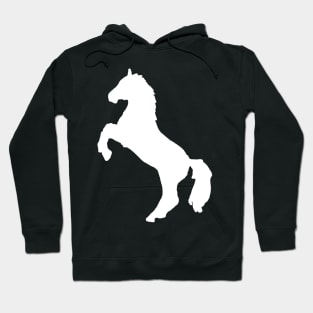 high rearing horse white Hoodie